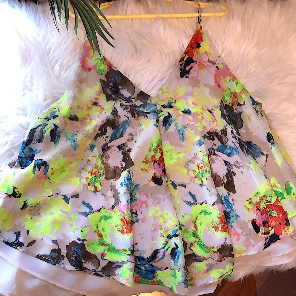 Astr Floral Tank Top - Multicolor